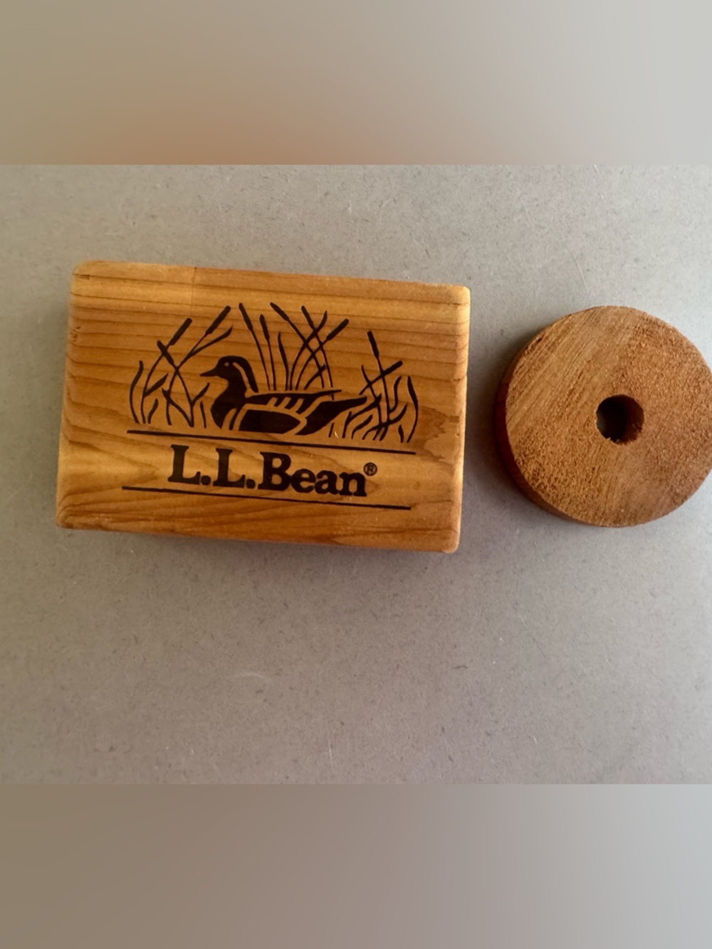 LL Bean Cedar Scent Block Wood Duck Design